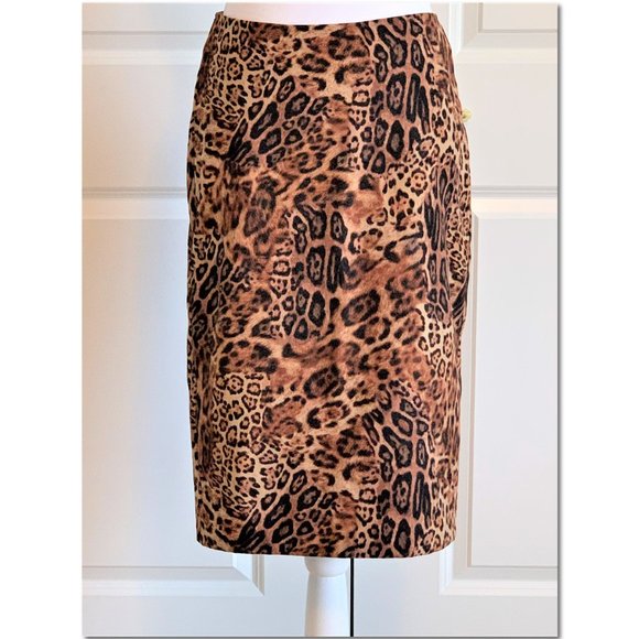 XOXO Leopard Print Pencil Skirt Size 7 EUC - Picture 5 of 10